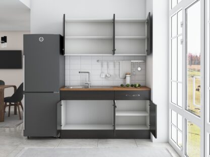 Bucatarie Sofia 140 cm, wenge, blat termic nuc - imagine 3
