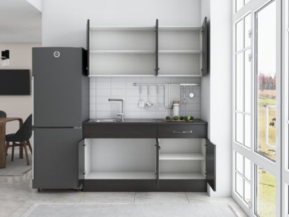 Bucatarie Sofia 140 cm, wenge, blat termic wenge - imagine 3
