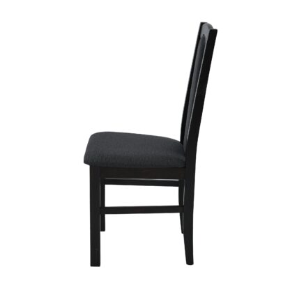 Scaun din lemn masiv de fag tapitat cu stofa S-37 Boss7 W11, wenge - imagine 4