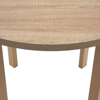 Masa MB-12 Poli2, sonoma, 100x100x76 cm, lemn masiv de fag, pal - imagine 5