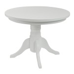 Set masa fixa 100 cm cu 4 scaune tapitate, MB-80 si T13 Z14, Alb, lemn masiv, stofa - imagine 6