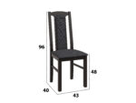 Scaun din lemn masiv de fag tapitat cu stofa S-37 Boss7 W11, wenge - imagine 8