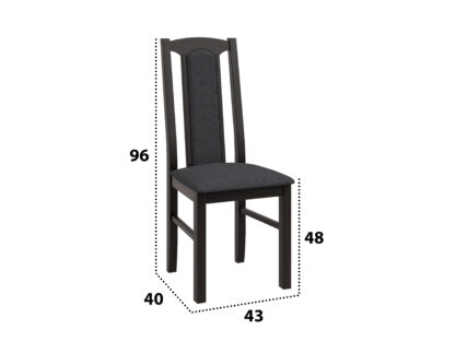 Scaun din lemn masiv de fag tapitat cu stofa S-37 Boss7 W11, wenge - imagine 8