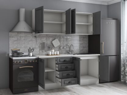 Bucatarie Maya 180 cm, gri uni structo, blat Kastamonu Mersin 28 mm, fronturi MDF - imagine 4