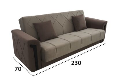 Canapea Alma, extensibila, 230x70x85, stofa, cu lada de depozitare - imagine 11