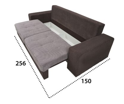 Canapea Sasha D15-28, Ciocolata cu lapte/Maro, 256 cm, material textil - imagine 12