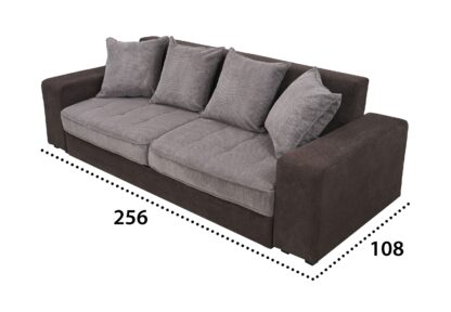 Canapea Sasha D15-28, Ciocolata cu lapte/Maro, 256 cm, material textil - imagine 13