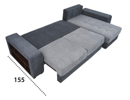 Coltar Sasha D90-95, 300 cm, gri, material textil - imagine 14