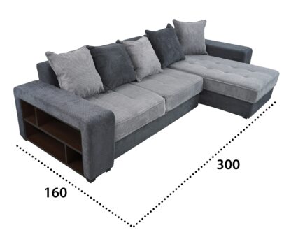 Coltar Sasha D90-95, 300 cm, gri, material textil - imagine 15
