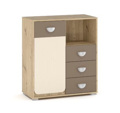 Set mobila Lami, 6 piese, culoare stejar/maro - imagine 4