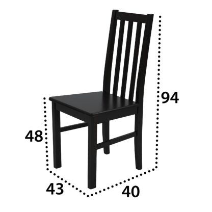Scaun din lemn masiv de fag tapitat S-38 BossXD W2, Wenge - imagine 8