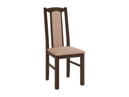 Set masa extensibila 120x150cm cu 4 scaune tapitate, MB-13 Max5 si S-37 Boss7 O15, nuc, lemn masiv de fag, stofa - imagine 3