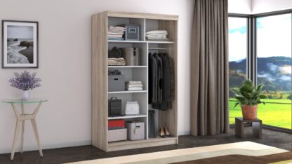 Dressing Beta sonoma 120x200x58 cm cu oglinda - imagine 5
