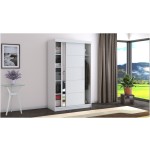 Dressing Beta alb 120x200x58 cm cu oglinda - imagine 3