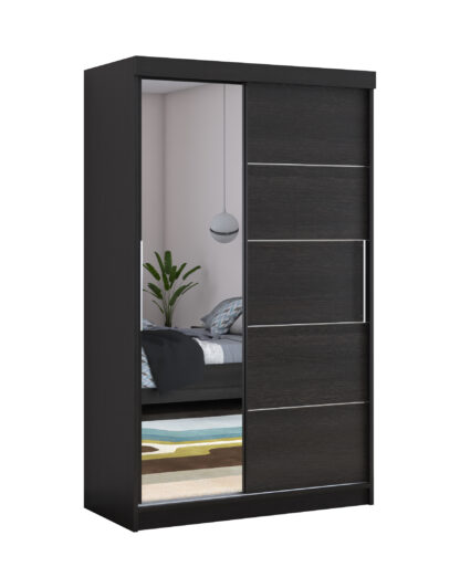 Dressing Beta wenge 120x200x58 cm cu oglinda - imagine 5