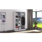 Dressing Beta alb 120x200x58 cm cu oglinda - imagine 4