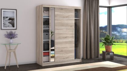 Dressing Beta sonoma 150x200x58 cm cu oglinda - imagine 2