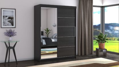 Dressing Beta wenge 150x200x58 cm cu oglinda