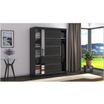 Dressing Beta wenge 150x200x58 cm cu oglinda - imagine 4