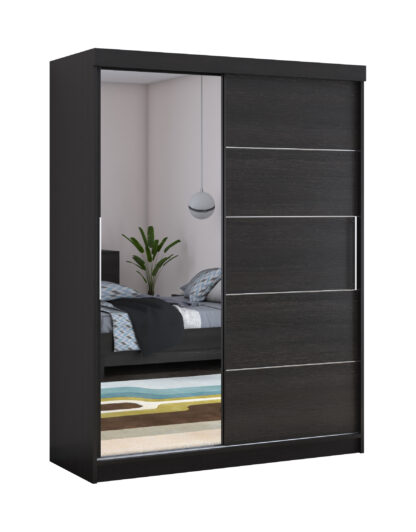 Dressing Beta wenge 150x200x58 cm cu oglinda - imagine 3