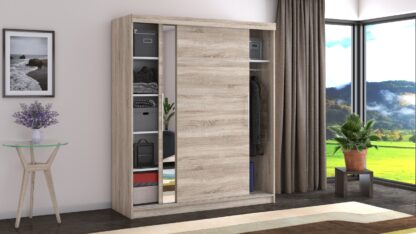 Dressing Beta sonoma 180x200x58 cm cu oglinda - imagine 5