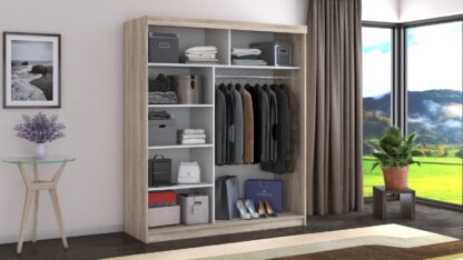 Dressing Beta sonoma 180x200x58 cm cu oglinda - imagine 4