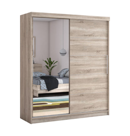 Dressing Beta sonoma 180x200x58 cm cu oglinda - imagine 3