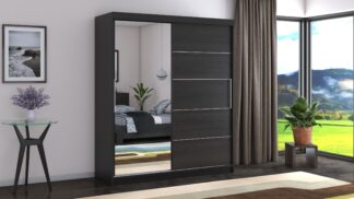 Dressing Beta wenge 180x200x58 cm cu oglinda