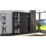 Dressing Beta wenge 180x200x58 cm cu oglinda - imagine 5