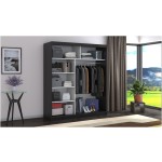 Dressing Beta wenge 180x200x58 cm cu oglinda - imagine 4