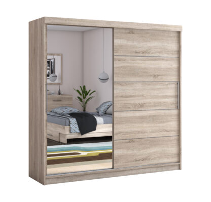 Dressing Beta sonoma 200x200x58 cm cu oglinda - imagine 4
