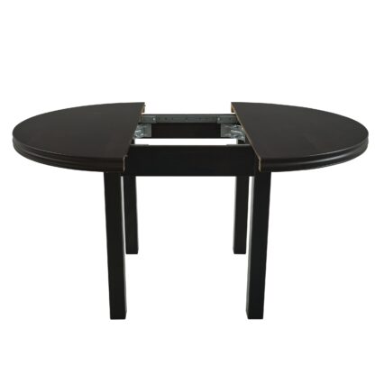 Masa living Poli1 W, Wenge, extensibila 100/130 cm, lemn masiv de fag/pal - imagine 3