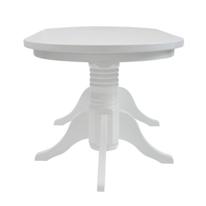 Masa MB-81 din lemn masiv, alb, 180x95x75 cm - imagine 3