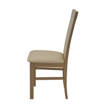 Scaun din lemn masiv de fag tapitat cu piele S-38 Nilo6 S28 - imagine 4