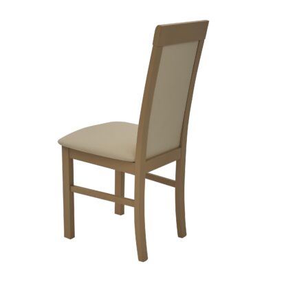 Scaun din lemn masiv de fag tapitat cu piele S-38 Nilo6 S28 - imagine 3