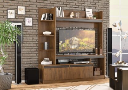 Biblioteca living Berna, 170x180x46 cm, PAL, Nuc