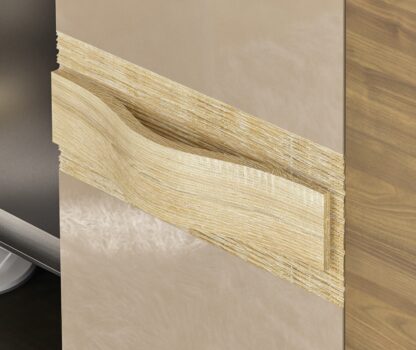 Bibliotecă living Glamour, Wenge/Cappuccino, 300x198x57 cm - imagine 2