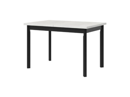 Masa extensibila 120x150 cm MB-13 Max 5 P, Bialy/Czarny, lemn masiv de fag si PAL - imagine 3