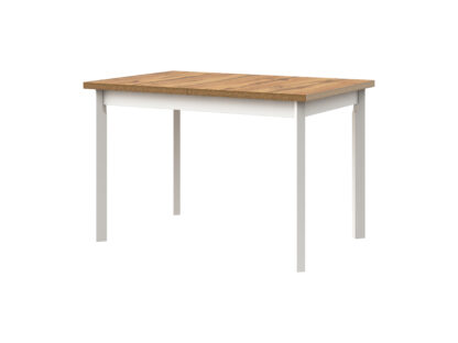 Masa extensibila 120x150 cm MB-13 Max 5 P, Wotan/Bialy, lemn masiv de fag si PAL