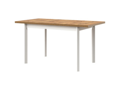 Masa extensibila 120x150 cm MB-13 Max 5 P, Wotan/Bialy, lemn masiv de fag si PAL - imagine 3