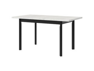Masa extensibila 120x150 cm MB-13 Max 5 P, Bialy/Czarny, lemn masiv de fag si PAL