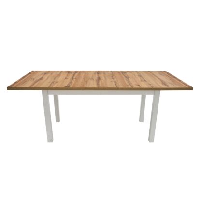 Masa extensibila 160x240 cm MB-21 Modena2 XL, Wotan/Bialy, lemn masiv de fag si PAL - imagine 4