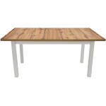 Set masa extensibila 160 x 240 cm cu 6 scaune tapitate, MB-21 Modena2 XL si S-37 Boss7 18A, Wotan/Bialy, lemn masiv de fag, stofa - imagine 3