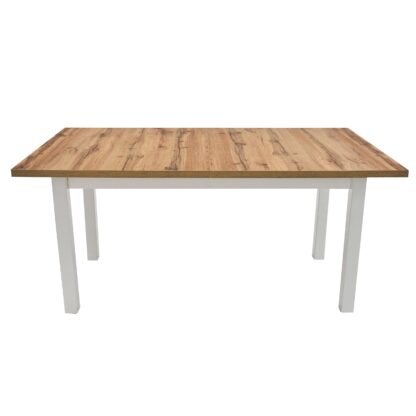 Masa extensibila 160x240 cm MB-21 Modena2 XL, Wotan/Bialy, lemn masiv de fag si PAL - imagine 3
