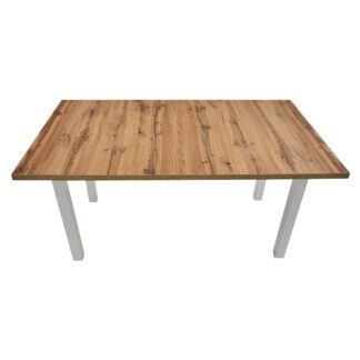 Masa extensibila 160x240 cm MB-21 Modena2 XL, Wotan/Bialy, lemn masiv de fag si PAL