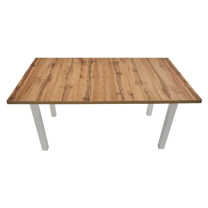 Masa extensibila 160x240 cm MB-21 Modena2 XL, Wotan/Bialy, lemn masiv de fag si PAL