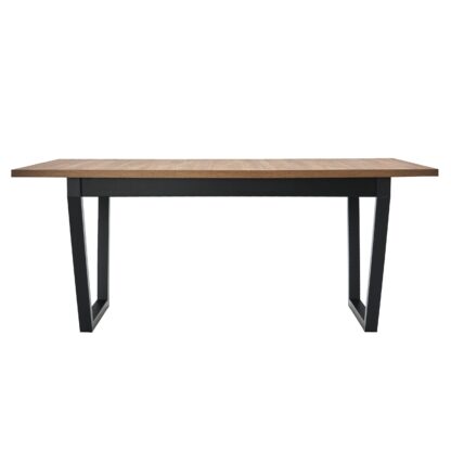 Masa extensibila 140x180 cm MB-13 Ikon 2, Stirling/Czarny, lemn masiv de fag si PAL - imagine 3