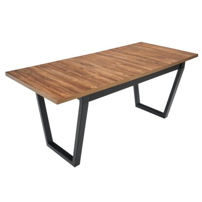 Masa extensibila 140x180 cm MB-13 Ikon 2, Stirling/Czarny, lemn masiv de fag si PAL - imagine 4