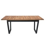 Masa extensibila 140x180 cm MB-13 Ikon 2, Stirling/Czarny, lemn masiv de fag si PAL - imagine 5