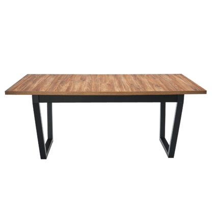 Masa extensibila 140x180 cm MB-13 Ikon 2, Stirling/Czarny, lemn masiv de fag si PAL - imagine 5